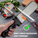 Diamond Sharpening Stone,400/1000 Grit Handheld Double-Sided Diamond Sharpener 5 in 1 Honeycomb Surface Knife Sharpener Plate Whetstone with Ceramic & Tungsten Steel Scissor Slot,Black