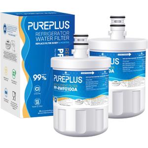 PUREPLUS 5231JA2002A Replacement for LG LT500P, ADQ72910901, GEN11042FR-08, Kenmore 9890, 469890, HDX FML-1, ADQ72910907, LSC27925ST, LFX25974ST, LFX25973D, LFX25973ST Refrigerator Water Filter, 2Pack