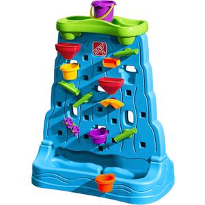 Step2 Waterfall Discovery Wall, Kids Double-Sided Water and Sand Activity Sensory Table, Summer Outdoor Toys, 13 Piece Toy Accessories, For Toddlers 1.5+ Years Old