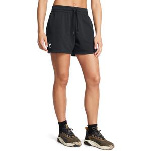 2 x Under Armour Women's Project Rock Terry Shorts (Black, M)