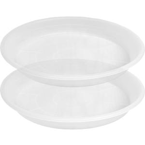 2 Packs Clear Plant Saucer Pot Tray, 15 16 Inch Plastic Flower Planter Saucers and Drip Trays for Indoors Outdoors, Heavy Durable Plant Plate Water Catcher