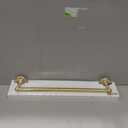 Gatco 5051 Designer II Towel Bar, 18 Inch, Brushed Brass | Wall Mounted Towel Holder for Bathroom