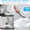 2 x Hard Bristle Crevice Cleaning Brushes for Household Use - 2025 New Thin Scrub Brush Set, Small Cleaning Tool for Narrow Spaces, Kitchen,Toilet, Bathroom,Window, Faucets, Car Gaps (Model 1)