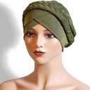 Turban for Women Men Fashion with Stretch Breathable Head Wrap Lightweight Satin Turbans Hat Headwrap for Daily Wear, One Size