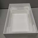 6 Pack Extra Large Acrylic Buffet Risers - 14, 12, 10 White Display Stands with Hollow Bottoms, Cube Riser Boxes Nesting for Dessert Food Catering Buffet Display Party Supplies