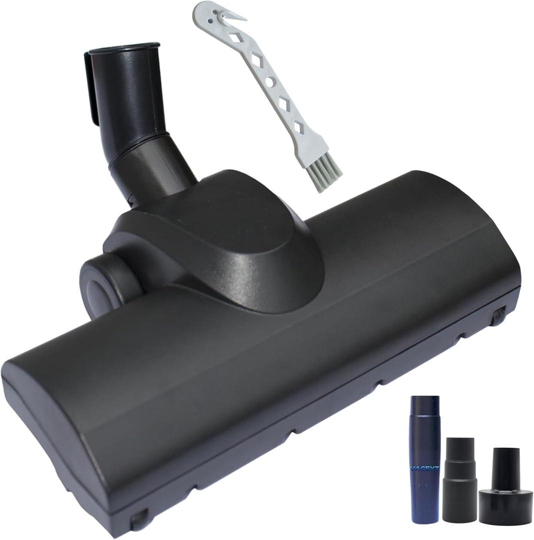Turbo Brush Head Vacuum Brush Attachment for Shop Vac using 1-1/4'' & 2-1/4'' Acessories, Compatible Shark Rototor NV500 NV501 HV371 Miele Classic C1- Removal Pet Hair for Low Carpet & Area Rugs