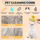 5 x 2 PCS Flea Comb for Cats Dogs Brush for Shedding Pet Hair Removal Comb with Long & Short Stainless Steel Teeth for Deshedding