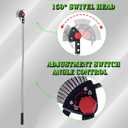 BARAYSTUS Crack Weeder Long Handle 3-in-1 Adjustable Crevice Cleaning Tool with Stainless Steel Weed Brush with 2 Scrapers Weed Puller Tool for Driveway, Patio Sidewalk to Remove Moss Weeds Dirt