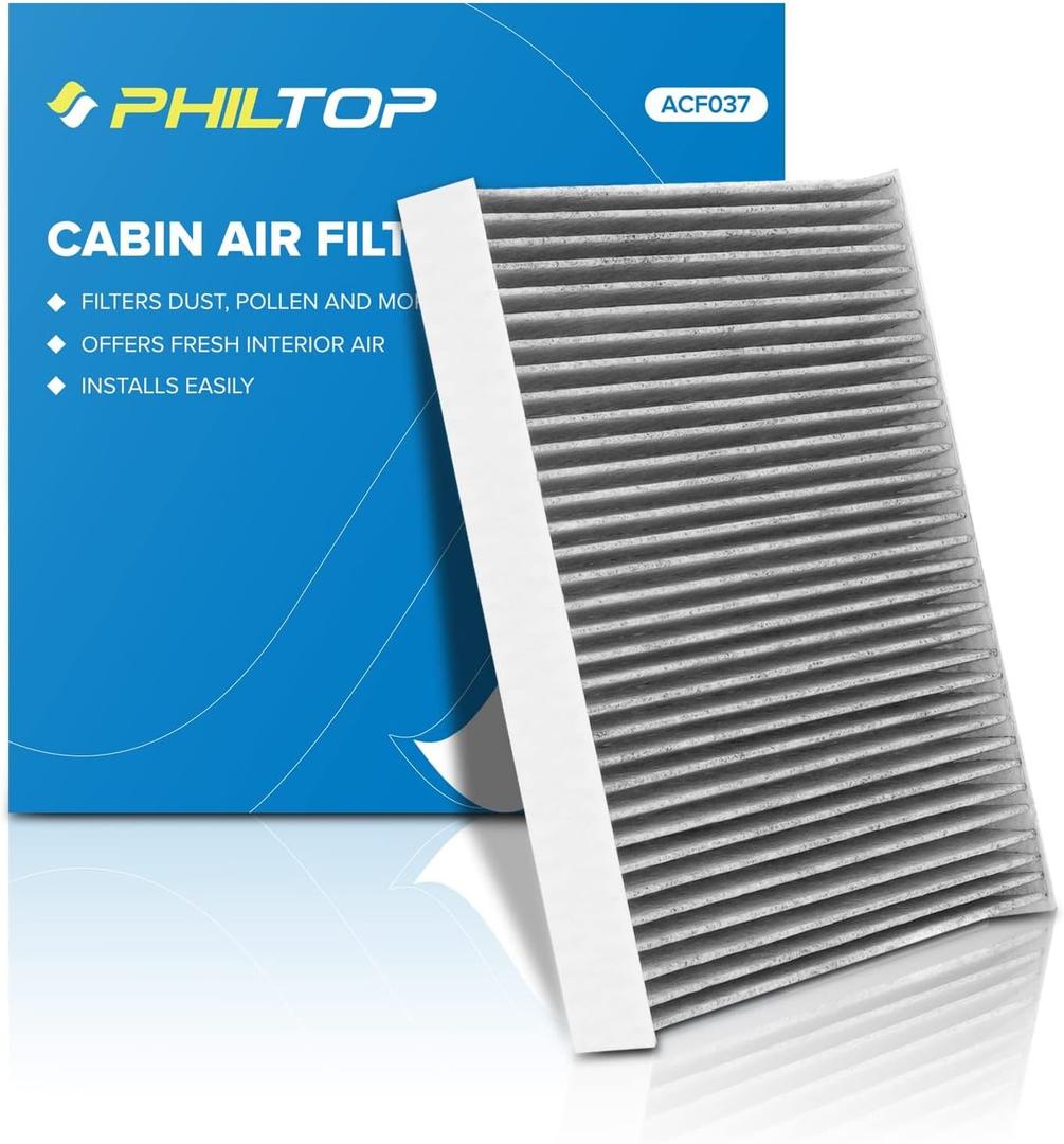 PHILTOP Cabin Air Filter, Replacement for CF11183 (ACF037), Grand Cherokee (2011-2021), Durango (2011-2021), Premium Cabin Filter with Activated Carbon Airflow
