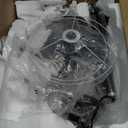 Suraielec Farmhouse Floor Lamp with Night Light, Rustic Standing Lamps for Living Room, Beige Linen Drum Lampshade, Oil Rubbed Bronze Finish, Traditional Floor Lamps for Bedroom Home Decor,Foot Switch