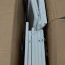 Clear Acrylic Dog Playpen Indoor, Puppy Cat Small Pet Play Pen, Easy Assemble & Disassemble Sturdy Plastic Dog Fence with Heavy Duty Door Lock (24In H, 10PCS), White