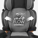 Chicco KidFit Zip Air Plus 2-in-1 Belt Positioning Booster Car Seat, Backless and High Back Booster Seat, for Children Aged 4 Years and Up and 40-100 lbs, Q Collection/Black/Grey
