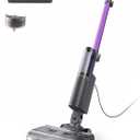 Steam Mop for Floor Cleaning, Lightweight Electric Mop with Deep Steam, Self-Cleaning, NA-IX Limescale Protection, Power-Assisted Drive, 180 Lie Flat & LED Light for All Sealed Hard Floors (Dark Gray and Purple)