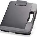 Officemate Portable Clipboard Storage plastic Case for A4 sizes, Charcoal (83301),11-3/4"w x 1-1/2"d x 14-1/2"h