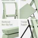 Mayi Plus 6 Step Ladder, Lightweight Folding Step Stool with Convenient Handgrip,Aluminum 330lbs Capacity Step Ladder for Office,Household,Kitchen,Library(Green)