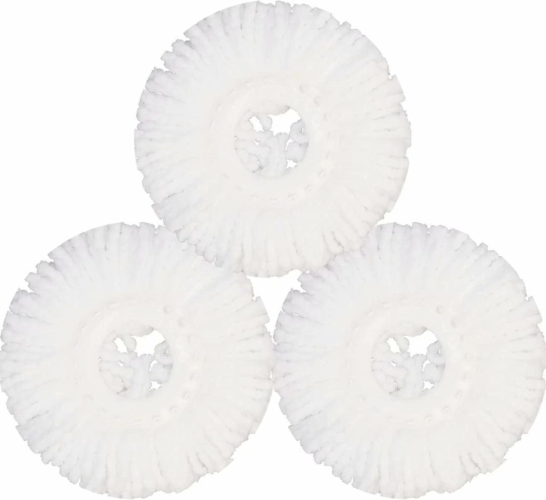 Mop Head for Hurricane Spin Mop Microfiber Mop Head Refills Round Mop Pads 3 Pack