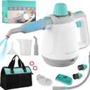 HAUSHOF Handheld Steam Cleaner, Steam Cleaner for Home with Tool Bag & Safety Lock, 11 pcs Accessories, Multi-purpose Natural Steam Cleaner for Cleaning Floor, Car, Upholstery, Grout and Grease