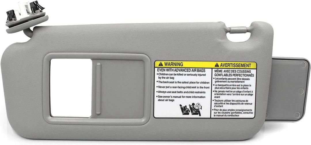 Left Driver Side Sun Visor Gray with Sunroof Compatible with Toyota RAV4 2006 2007 2008 2009 2010 2011 2012 2013 Sunvisor Replaces # 74320-42501-B2