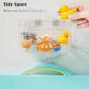Lae Nuvole 2 Packs Cabinet Door Organizer Wall Mounted Shower Basket, Shower Caddy Stackable Plastic Adhesive Organizer for Bathroom, Kitchen, Cabinet, Pantry, Makeup, BPA Free, Clear