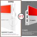 Under Door Draft Stopper,Door Sweep for Bottom of Doors,Adjustable Weather Stripping Door Seal,Soundproofing Gap Filler Bottom Exterior Interior Insulation Block Energy Saving (78",Transparent)