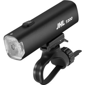 ROCKBROS Bike Headlight 1200 Lumens 5000mAh USB-C Rechargeable Aluminum Alloy IPX6 Anti-Dazzling LED Bike Light 360Adjustable for Night Mountain Road Cycling
