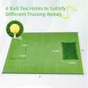 Golf Hitting Mat, 5 * 4ft Thickened Golf Practice Mat with 4 Turfs Inserted Replaceable,for Indoor Outdoor Swing,Driving,Chipping Training - 5x4ft (4 Insert Mats)-10mm Eva Base