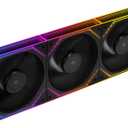 TL-M12QR X3 120mm ARGB PC Fans  Reverse Blade Design, 1500RPM, Silent Operation, Daisy-Chain Connection, with Infinite Mirror Effect (Black-3Pack)