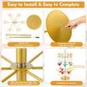 Cocktail Tree Stand for Drinks Champagne Tower for Parties, 3 Tiers 18 Holders Party Bar Wedding Metal Wine Glass Display Holder for Martinis Margarita Gin Wine Bridal Cups(Gold)