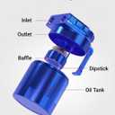 EVIL ENERGY Oil Catch Can, 300ML Baffled Oil Can, Universal Aluminum Air Oil Separator Breather Tank with 3/8" ID 5FT NBR Fuel Hose Kit