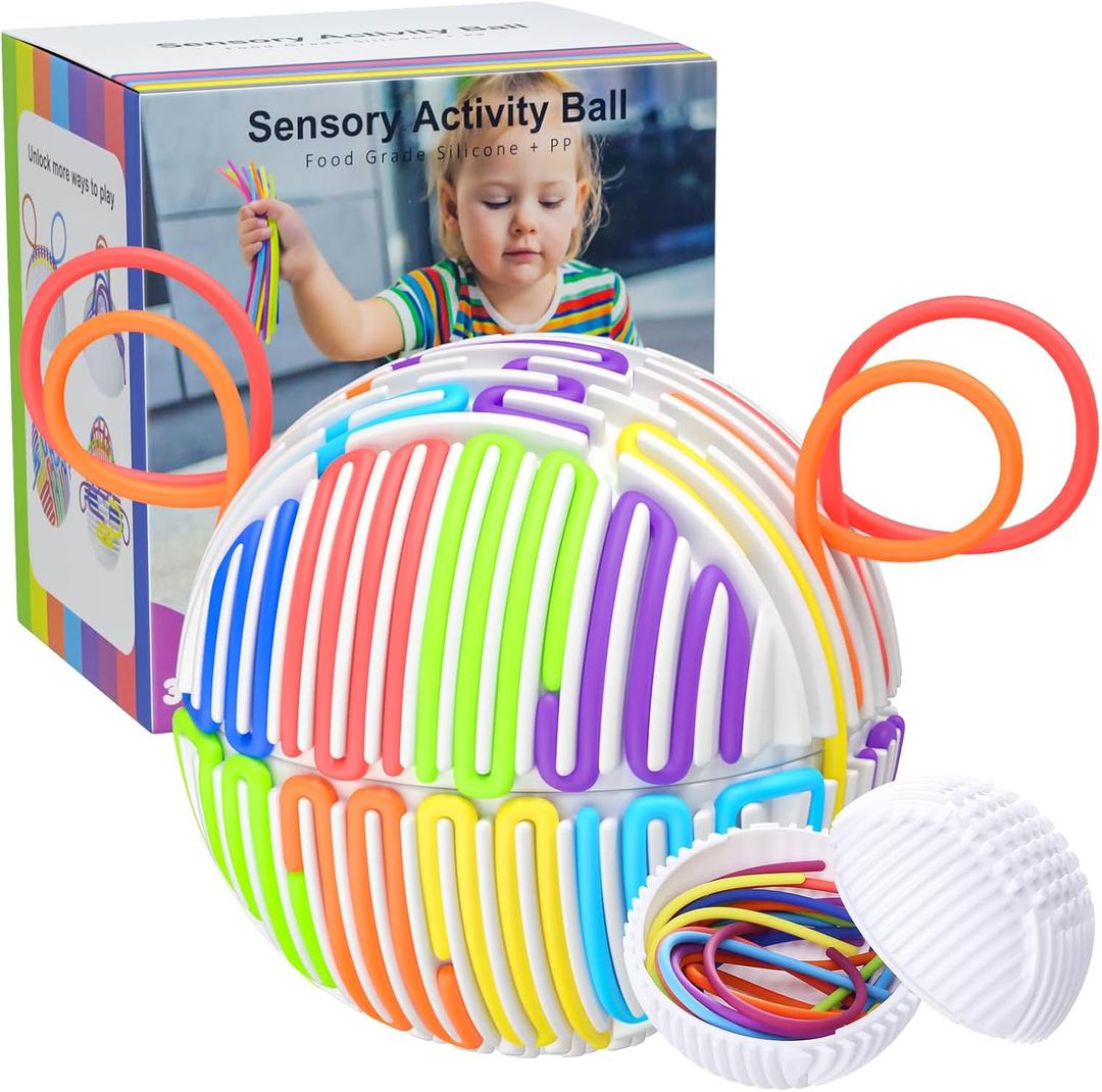 DoDoMagxanadu Sensory Activity Board- Easter Basket Stuffers Silicone Fidget Toys for Stress and Anxiety Relief, ADHD Autism Sensory Toys for Kids 3+ & Adults, Small
