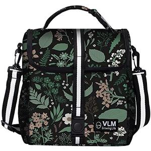 VLM Lunch Box for Women, Insulated Lunch Bag Women with Adjustable Shoulder Strap, Cute Lunch Tote Bag for Work,Picnic,Camping