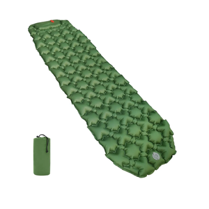 Amazon Basics Camping Sleeping Pad with Quick-Inflate Foot Pump, Water Resistant, Ultralight, Olive Green