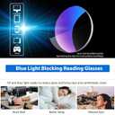 K.LAVER Photochromic Multifocus Progressive Rimless Reading Glasses Men Women Anti Blue Light Transition Multifocal Readers