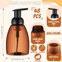 Nuenen 48 Pcs Foaming Soap Dispenser Pump Bottles,8oz Plastic, Amber