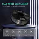 FLASHFORGE 3D Printer Filament, Silk Filament 1.75mm, 1KG Spool (2.2lbs), Dimensional Accuracy +/- 0.02mm for FDM 3D Printers, Silk Texture & Ultra-High Glossiness (Metal Grey)