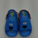 Sesame Street Clog Sandals with Backstrap - Open Toe Slides for Kids Girls and Boys - Sesame Sandal Slip-On Clogs Water Resistant (Sizes: 3-4 Infant / 5-10 Toddler / 11-12 Little Kid) (Blue - Cookie Monster)
