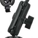 VAUBORTTI Aluminum GPS Mount with [17mm to 25mm Dual Ball Adapter], Fits Garmin GPS & Phone Holder, Replacement for Suction Cup Windshield Mount, Heavy-Duty Drill Base, Arm with 1" Ball Joint