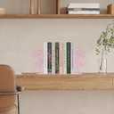 Metal Rose Flower Bookends  Novelty Book Ends with Rose Design, Floral Shelf Decor Decorative Bookends for Shelves Ideal Gift for Book Lovers (Pink)