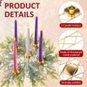 2 Pcs Christmas Advent Candle Wreath Ring Metal Candle Holder for Pillar Advent Rustic Candlesticks Holders for Xmas Table Centerpiece Decor Home (Thin,Cross)