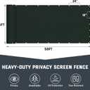 Kesfitt Chain Link Fence Privacy Screen 5x50FT, 90% Privacy Fence Cover Outdoor, 170GSM HDPE Outdoor Privacy Screen with Brass Grommets, Wind & UV Resistant Fence Privacy Screen for Backyard & Pool