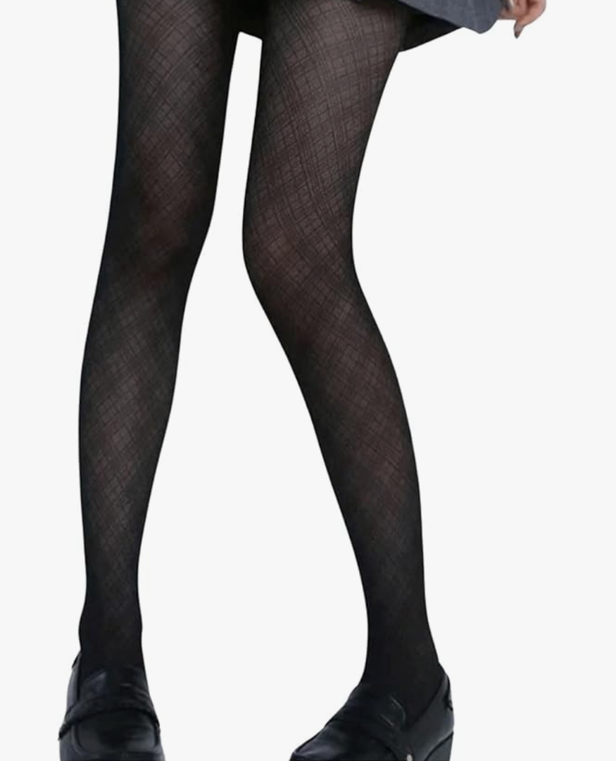 Women's 1 Pair Plaid Sheer Mesh Stockings Y2K Gothic Tights High Waist Thigh High Pantyhose