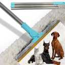 Carpet Rake for Pet Hair Removal - Reusable Hair Removal Tool with 54 Long Handle Built-in Metal Scraper Head, Ideal for Cat Dog Hair and Matted Carpets