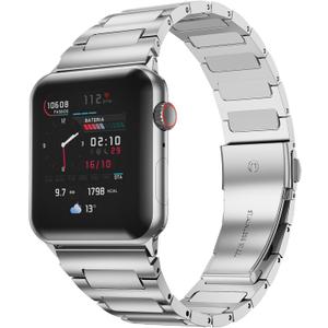 Bands Replacement for Apple watch Ultra 2/Ultra 49mm Series 10 9 8 7 6 5 4 SE 41mm 40mm 38mm, Stainless Steel Metal iWatch iPhone Watch Bands Series 3/2/1 2 Tones for Men Women (Metal Silver, 38mm/40mm/41mm)