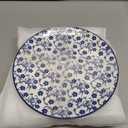 Selamica 8 inch Porcelain Dinner Plates, Large Size Serving Plate for Salad, Pancakes, Steak, Set of 6, Vintage Blue