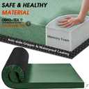 CYMULA Camping Cot Mattress 2in Memory Foam Sleeping Pad,Soft Warm Non-Slip Camping Mattress Topper with Retaining for Adults,Portable Roll up Pad for Travelonly Mattress