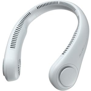 JISULIFE Portable Neck Fan, Hands Free Bladeless Fan, 5 Speeds, 4000 mAh Battery Operated Wearable Personal Fan, Twistable, Rechargeable, Gift for Women Men-Grey