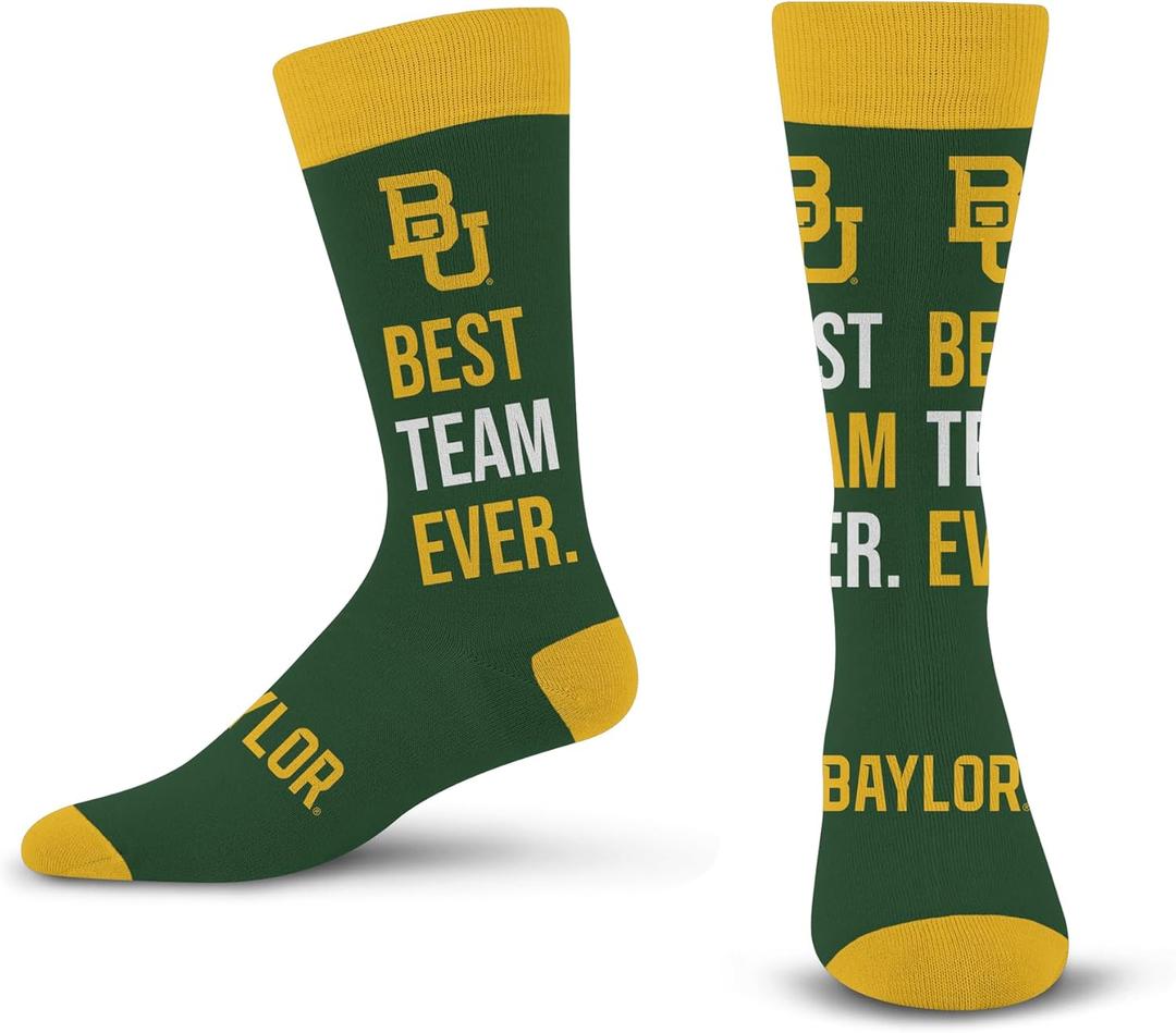 For Bare Feet Best Team Ever Crew Sock NCAA (One Size)