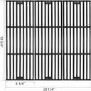 Hisencn Porcelain Cast Iron Cooking Grates for Char-Griller Duo 5050, 3001, 5650, 3008, 3030, 3725, 4000, 2121, King Griller 3008 5252, 19.75 inch Coated Cast Iron Grill Grids Replacement