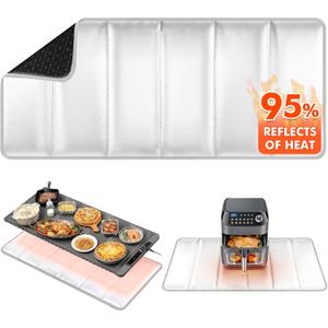 35.415.4 in Heat Resistant Mat for Food Warming Mats, Heat Resistant Mats for Countertop Reflects 95% of Heat, Waterproof and Oilproof Hot Pad With Non-slip Bottom for Air Fryer, Coffee Maker, Oven