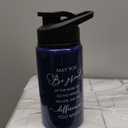 Bokon 24 Pack Thank You Inspirational Gifts Reusable Aluminum Water Bottle Bulk Lightweight Leakproof Metal Sports with Lid for Christmas Gym Camping Hiking Back to School Gift(Colorful,17 oz) (Multicolor)